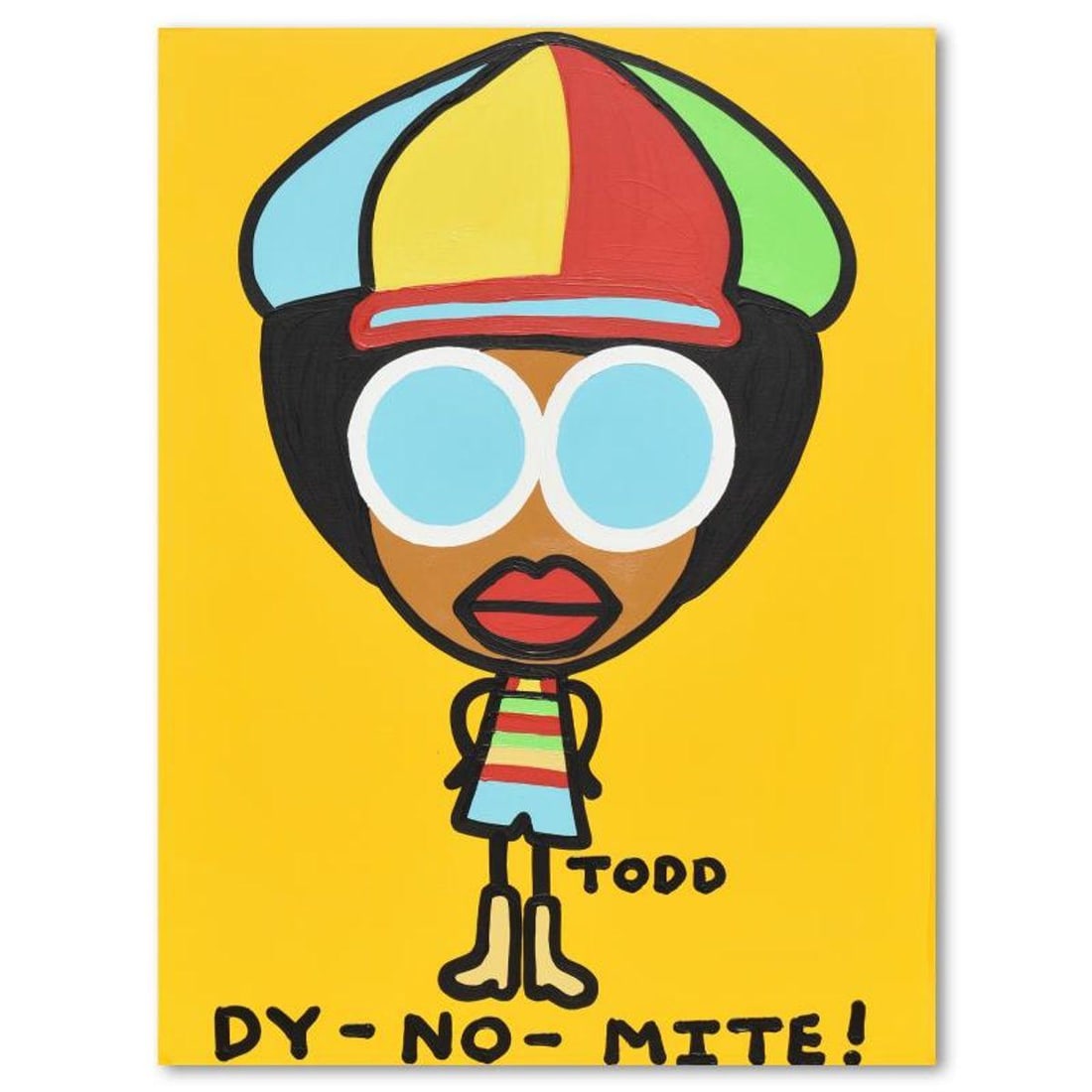 Todd Goldman, "Dynamite" Original Acrylic Painting on Gallery Wrapped Canvas (36" x 48"), Hand: Dynamite is an original acrylic painting on gallery wrapped canvas by Todd Goldman, hand signed by the artist. Includes Letter of Authenticity. Measures approx. 36" x 48" (image). Due to the way this