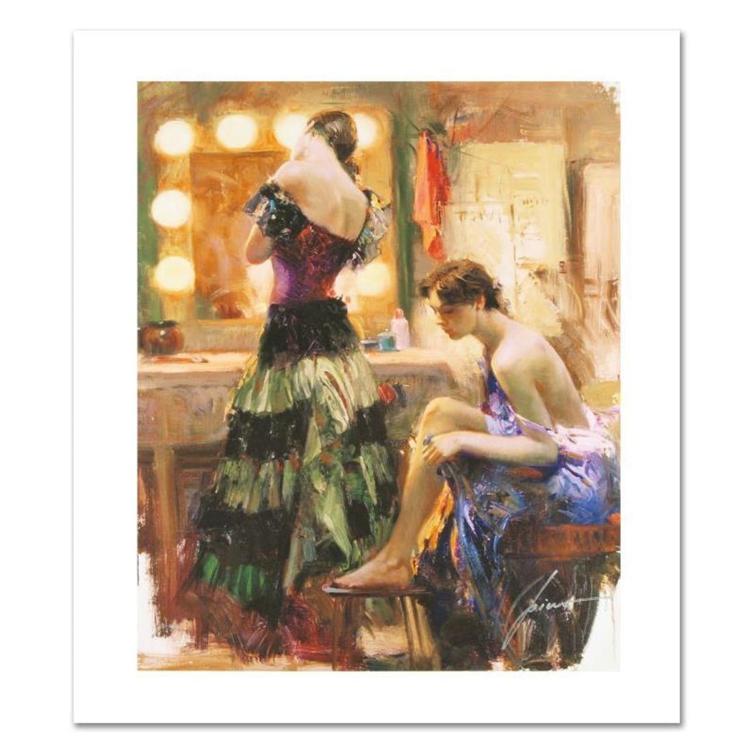 Pino (1939-2010), "Almost Ready" Limited Edition on Canvas, Numbered and Hand Signed with: Almost Ready is a limited edition giclee on canvas by Pino (1939-2010), numbered and hand signed by the artist. Includes Certificate of Authenticity. Measures approx. 16" x 20" (image). Reference#: 93