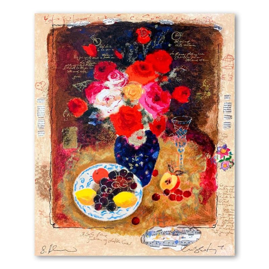 Alexander Galtchansky (1959-2008) and Tanya Wissotzky (1959-2006), Hand Signed Limited Edition: This is a limited edition serigraph on deckle edged paper by Alexander Galtchansky (1959-2008) and Tanya Wissotzky (1959-2006). It is numbered and hand signed and includes a letter of authenticity.