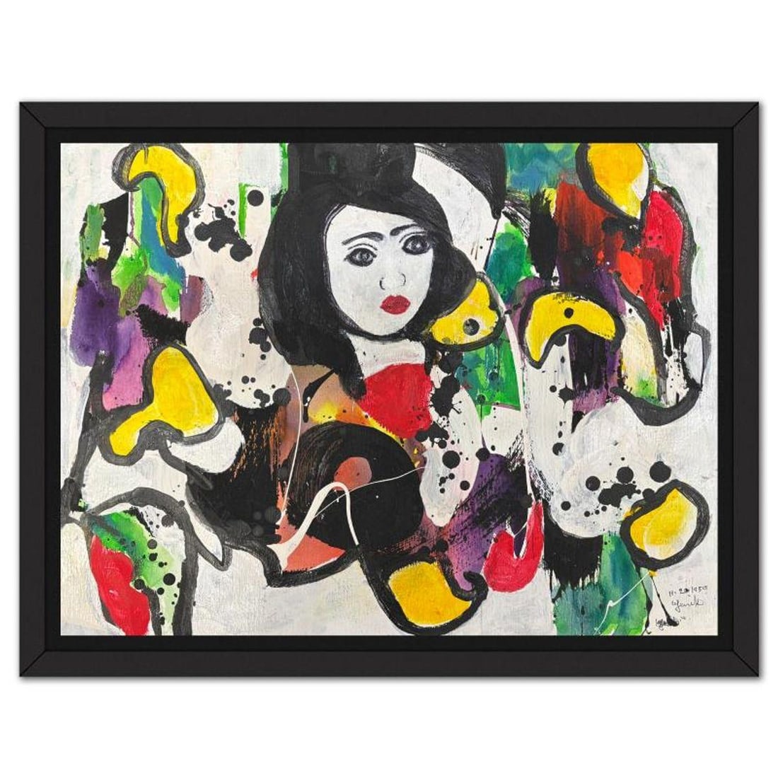 Jenik Cook, Framed Hand Signed Original Painting with Letter of Authenticity.: This is an original acrylic painting on paper by Jenik Cook. Hand signed by the artist, it includes Letter of Authenticity. This piece comes from the artist's personal collection. Measures approximate