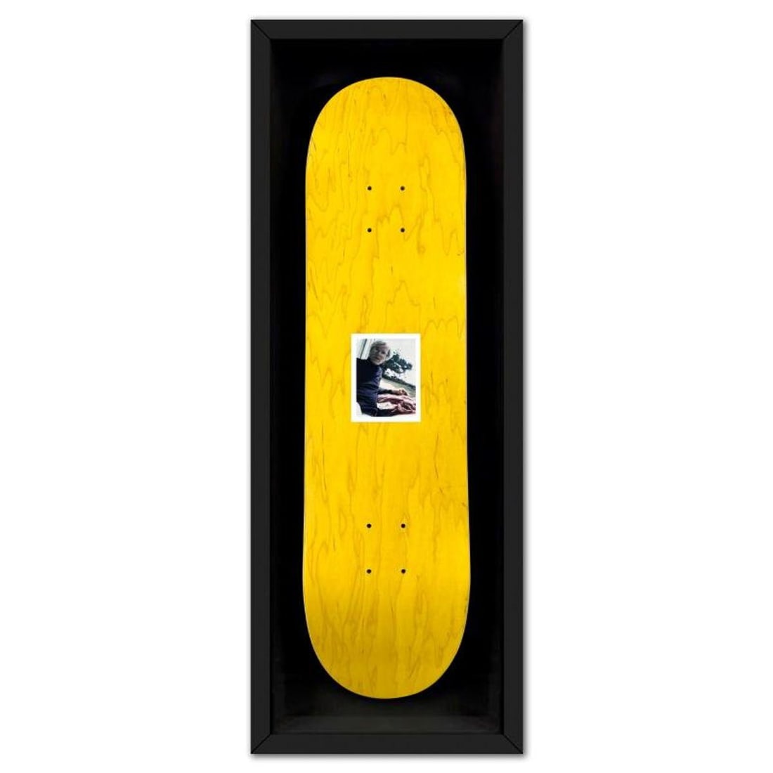 Andy Warhol (1928-1987), "Self-Portrait (Yellow)" Framed One-of-a-Kind Unique Edition Skateboard,: Self-Portrait (Yellow) is a one-of-a-kind unique edition skateboard by Andy Warhol (1928-1987), bearing the plate signature inverso of the artist. This piece comes custom framed. This piece is from a