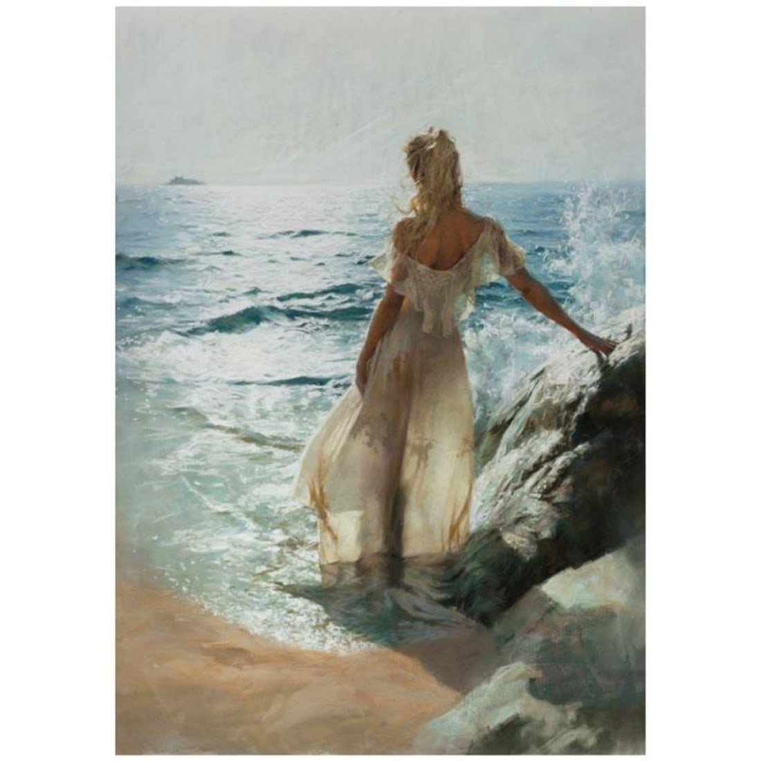 Vicente Romero, "Spanish Light" Hand Signed Limited Edition Giclee on Canvas with Certificate of: Spanish Light is a limited edition giclee on canvas by Vicente Romero. The piece is hand signed, numbered, and come with a certificate of authenticity. Measures approximately 28" x 20".