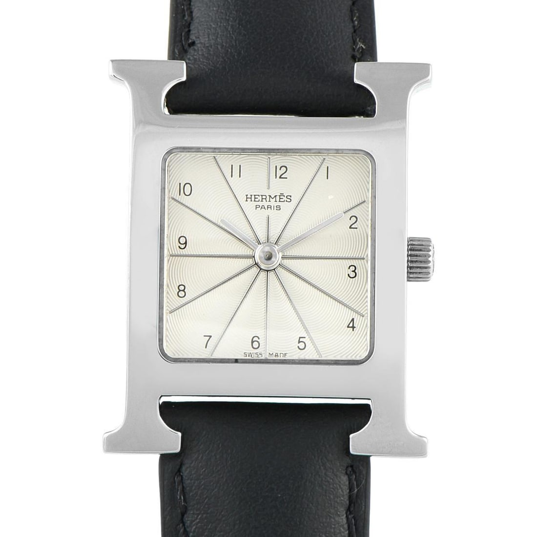 HERMES HEURE H STEEL QUARTZ WATCH (1 of 4)