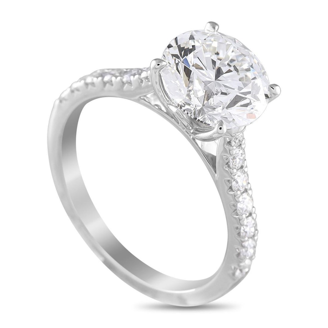 14K WHITE GOLD 3.37CT LAB-GROWN DIAMOND RING (1 of 4)