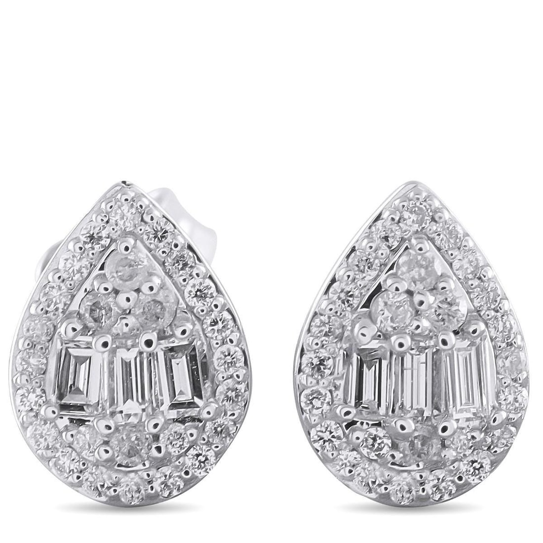 14K WHITE GOLD 0.25CT DIAMOND CLUSTER PEAR STUD EARRINGS: These earrings are elegant, understated, and ideal for everyday wear. Sparkling Diamonds with a total weight of 0.25 carats elevate the 14K White Gold setting and add a touch of luxury to any outfit.