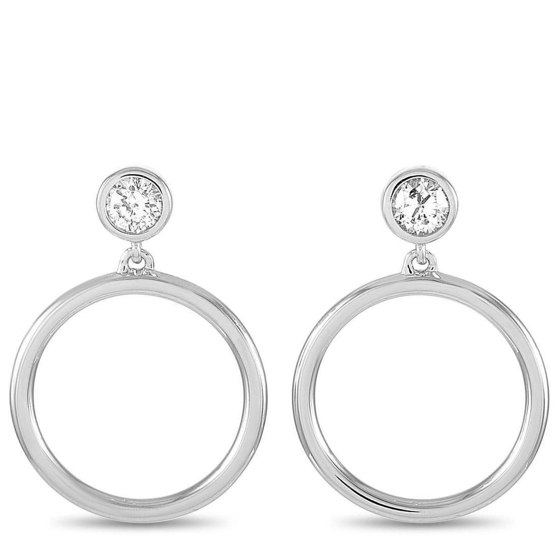 14K WHITE GOLD 0.31 CT DIAMOND EARRINGS (1 of 3)