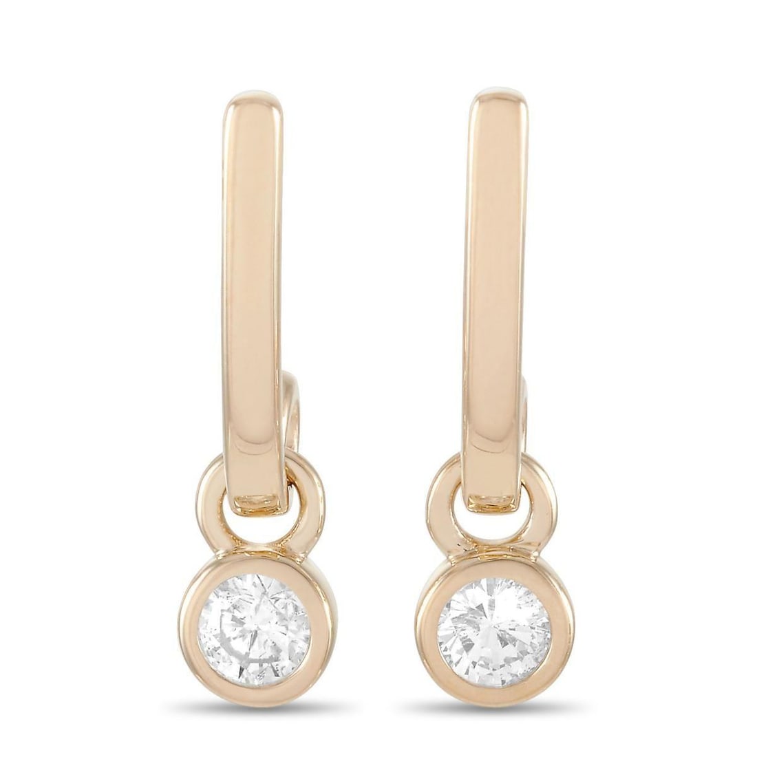 14K YELLOW GOLD 0.40 CT DIAMOND EARRINGS (1 of 3)