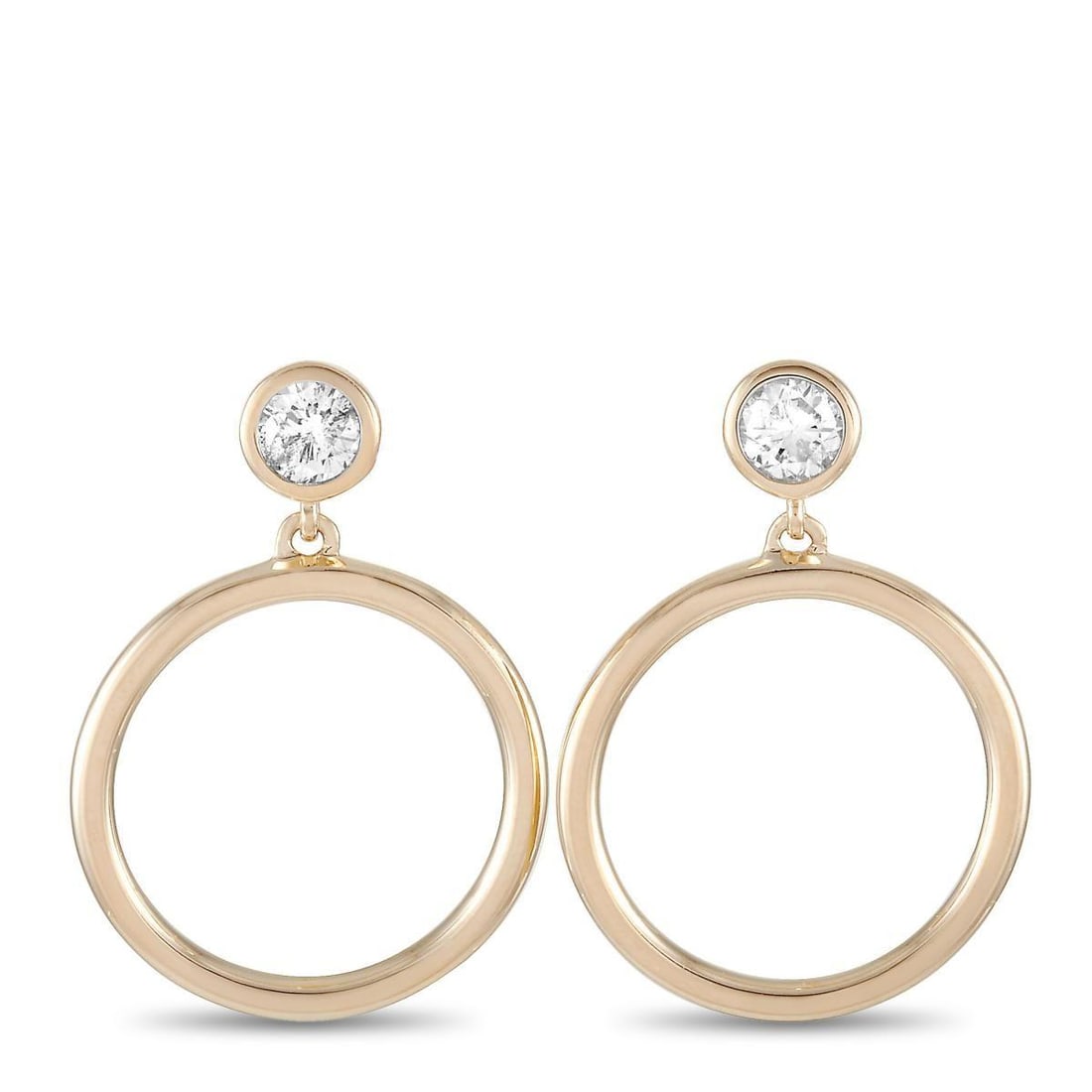 14K YELLOW GOLD 0.31 CT DIAMOND EARRINGS (1 of 3)