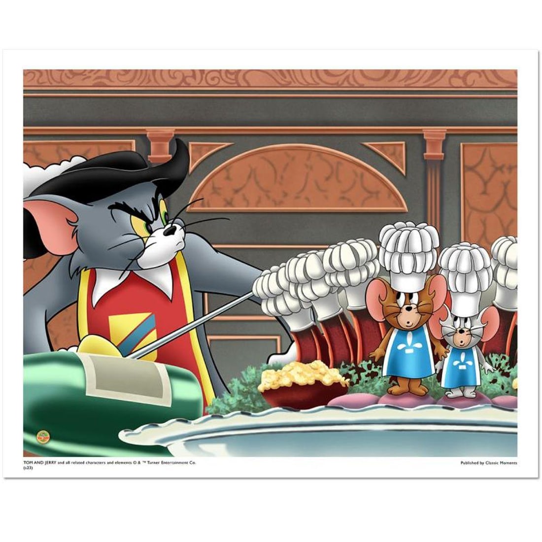 Tom and Jerry "Two Musketeers" Numbered Limited Edition with Certificate of Authenticity.: Two Musketeers is a licensed limited edition giclee on paper featuring the classic cartoon characters Tom and Jerry. It comes numbered, with hologram seal, and a Certificate of Authenticity! Measures