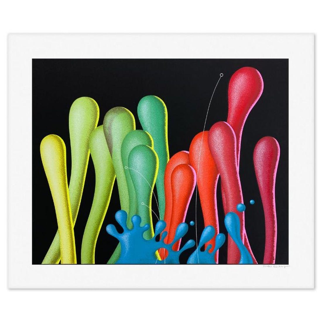 Yvarl, "Deep Waters/Treasures Of The Sea" Limited Edition Serigraph, Numbered and Hand Signed with: Deep Waters/Treasures Of The Sea is a limited edition serigraph on paper by Yvarl, numbered and hand signed with a Letter of Authenticity. Measures approx. 25" x 30" (border), 20" x 25" (image). Refer