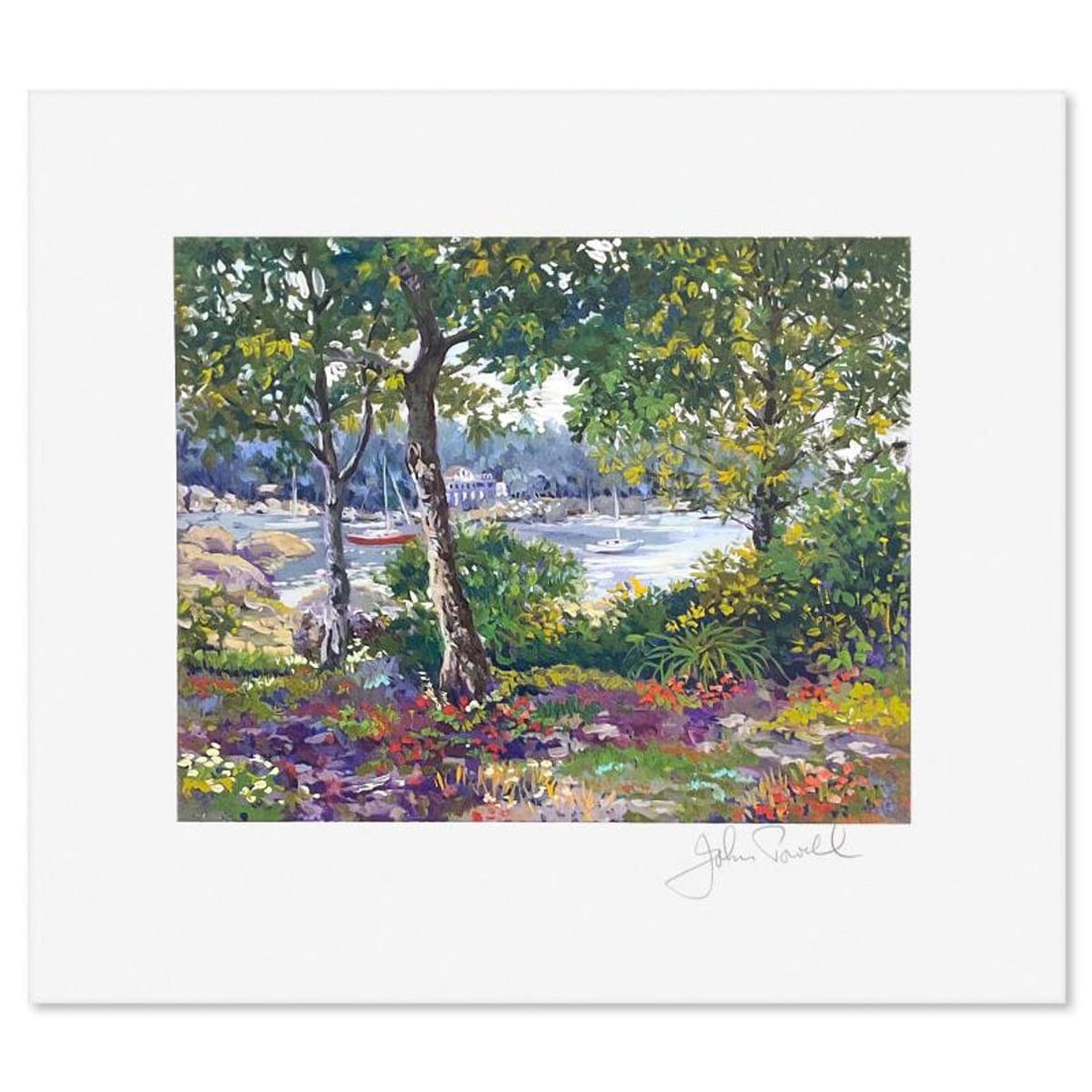 John Powell, "Enchanted Coast" Limited Edition Serigraph, Numbered and Hand Signed with Letter of: Enchanted Coast is a limited edition serigraph on paper by John Powell, numbered and hand signed by the artist. Includes Letter of Authenticity. Measures approx. 12.5" x 14" (border), 8" x 10" (image)