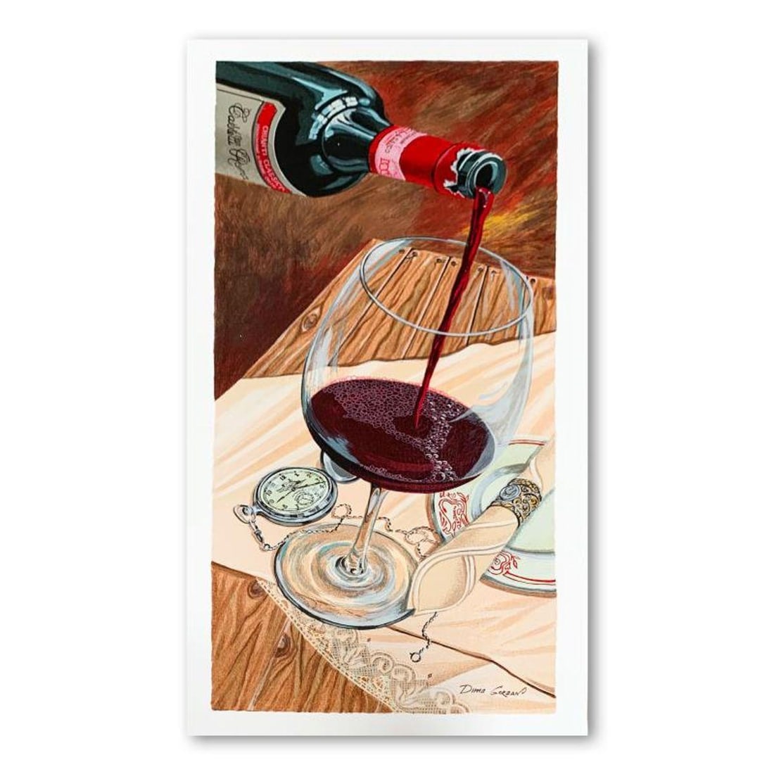 Dima Gorban, "Temptation" Hand Signed Limited Edition Serigraph on Paper with Letter of (1 of 2)