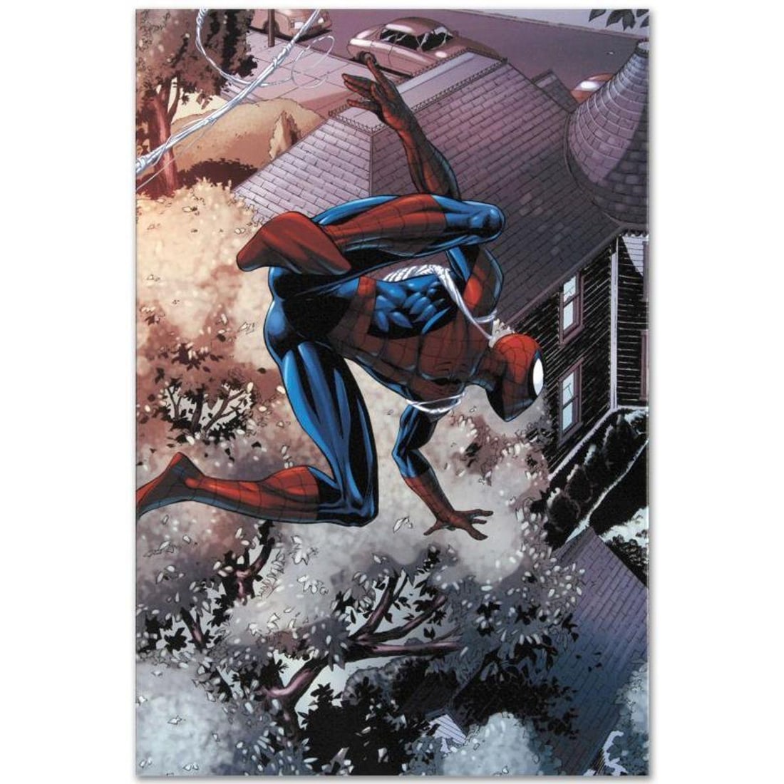 Marvel Comics "The Amazing Spider-Man Family #7" Numbered Limited Edition Giclee on Canvas by Val: A piece of comic book history, this limited edition, from original art by Val Semeiks, depicting Spider-Man. Valdis "Val" Semeiks is an American comic book artist who has mostly worked for DC and Marv