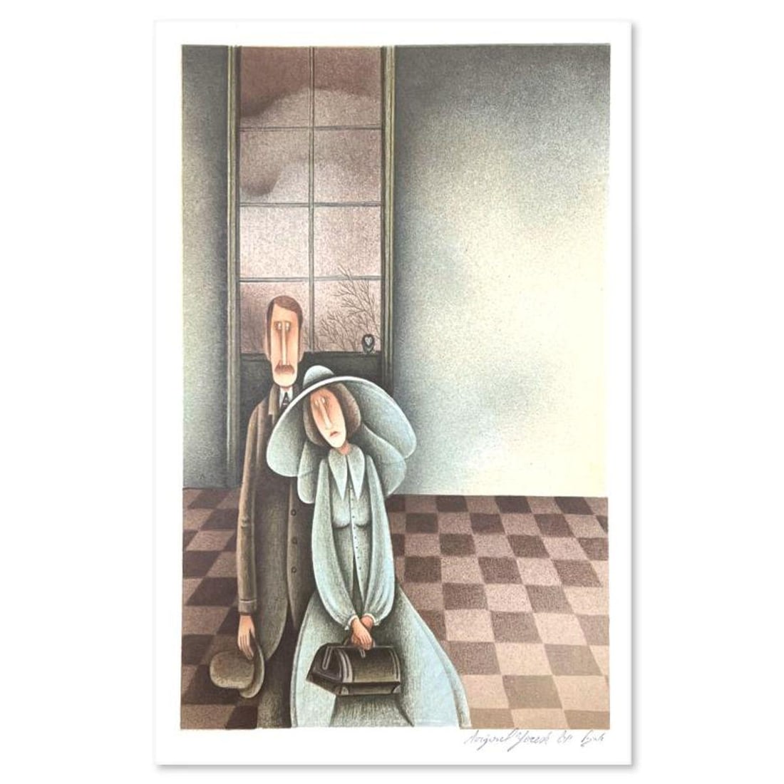 Avigail Yoresh, Limited Edition Serigraph, Hand Signed and Numbered with Letter of Authenticity.: This is a limited edition serigraph on paper by Avigail Yoresh. The piece comes hand signed by the artist, numbered, and with a letter of authenticity. Measures approximately 11" x 7". Reference#: 940