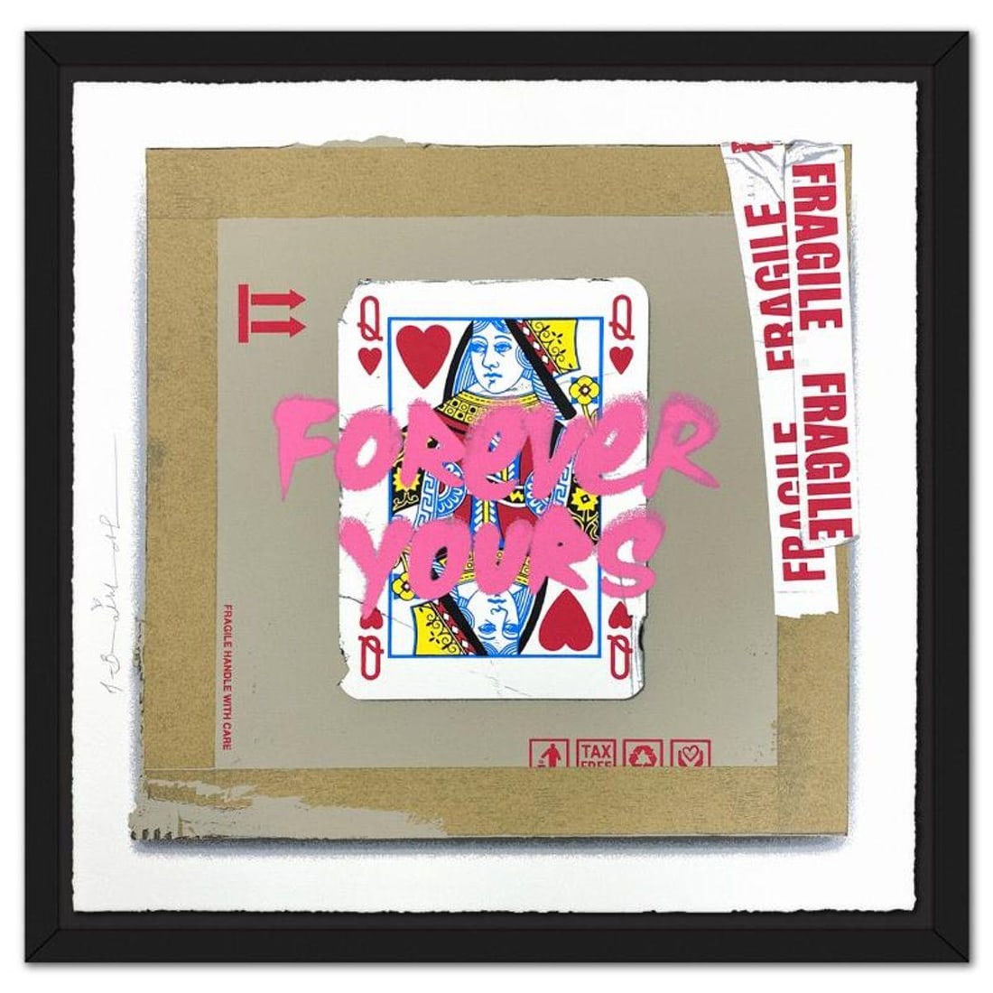 Mr. Brainwash, "Queen of Love - Pink" Framed Limited Edition Silkscreen, Numbered and Hand Signed: Queen of Love - Pink is a limited edition silkscreen on deckle edge paper by Mr Brainwash, numbered and hand signed by the artist. This piece comes framed. Includes Certificate of Authenticity. Measur