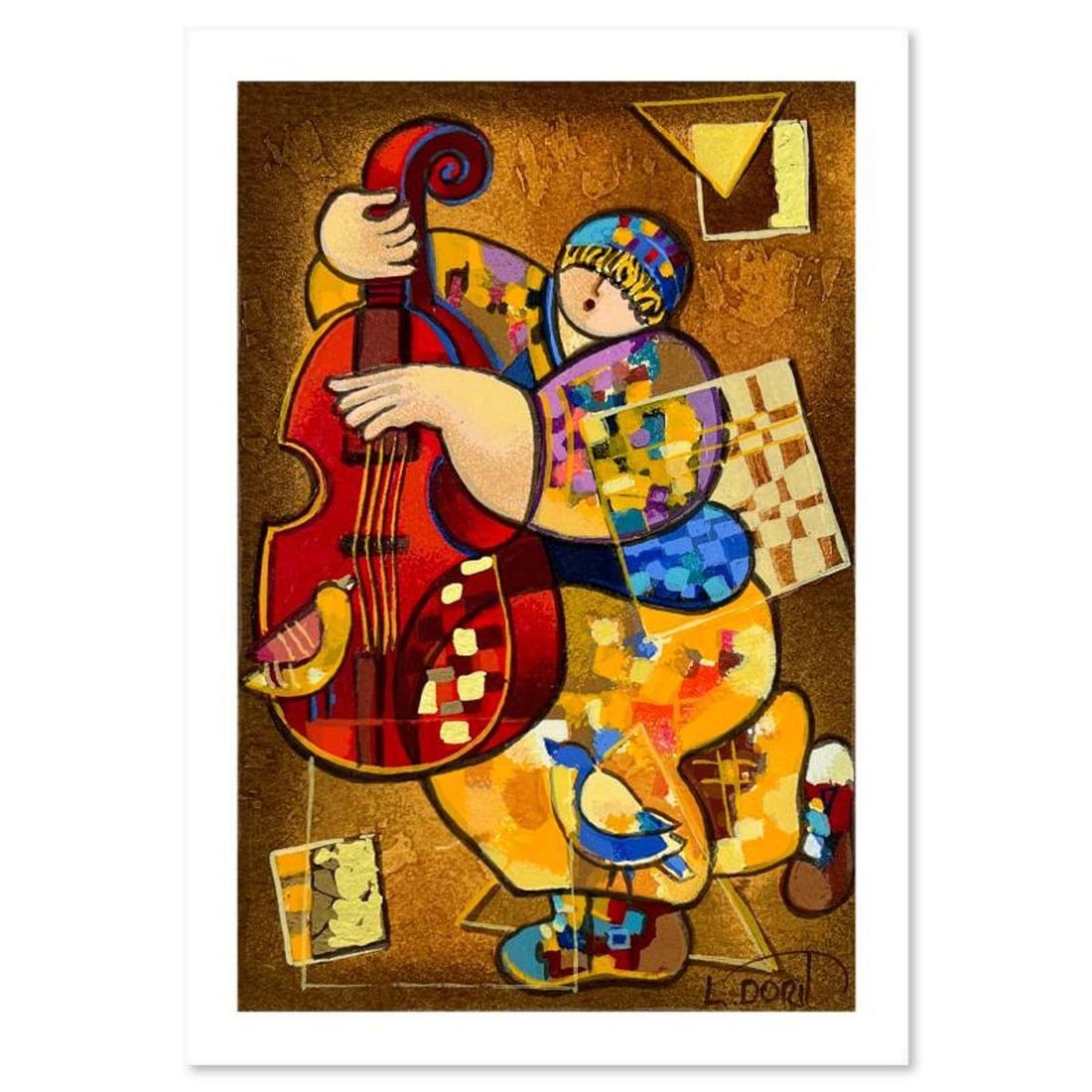 Dorit Levi, "Blues I" Limited Edition Serigraph, Numbered and Hand Signed with Letter of (1 of 2)