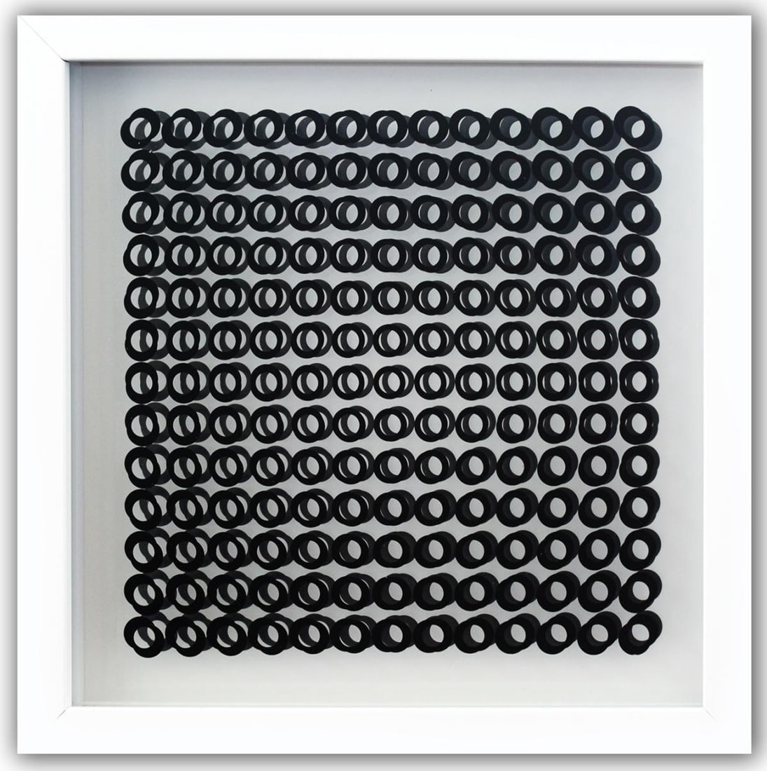 Victor Vasarely- 3D Wall Sculpture/object "Cinetiques": Artist: Victor Vasarely. Medium: 3D Wall Sculpture/object. Title: Cinetiques. Size: 10" x 10". Measures approx. 12" x 12" (framed). Additional: Custom Framed. 2 layers- Top layer printed on clear Luci
