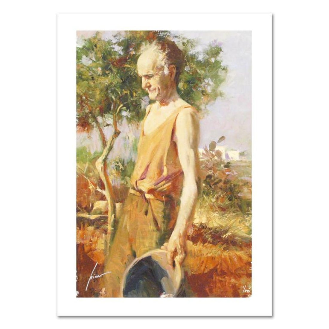 Pino (1939-2010), "Afternoon Chores" Limited Edition on Canvas, Numbered and Hand Signed with: Afternoon Chores is a limited edition giclee on canvas by Pino (1939-2010), numbered and hand signed by the artist. Includes Certificate of Authenticity. Measures approx. 12" x 18" (image).