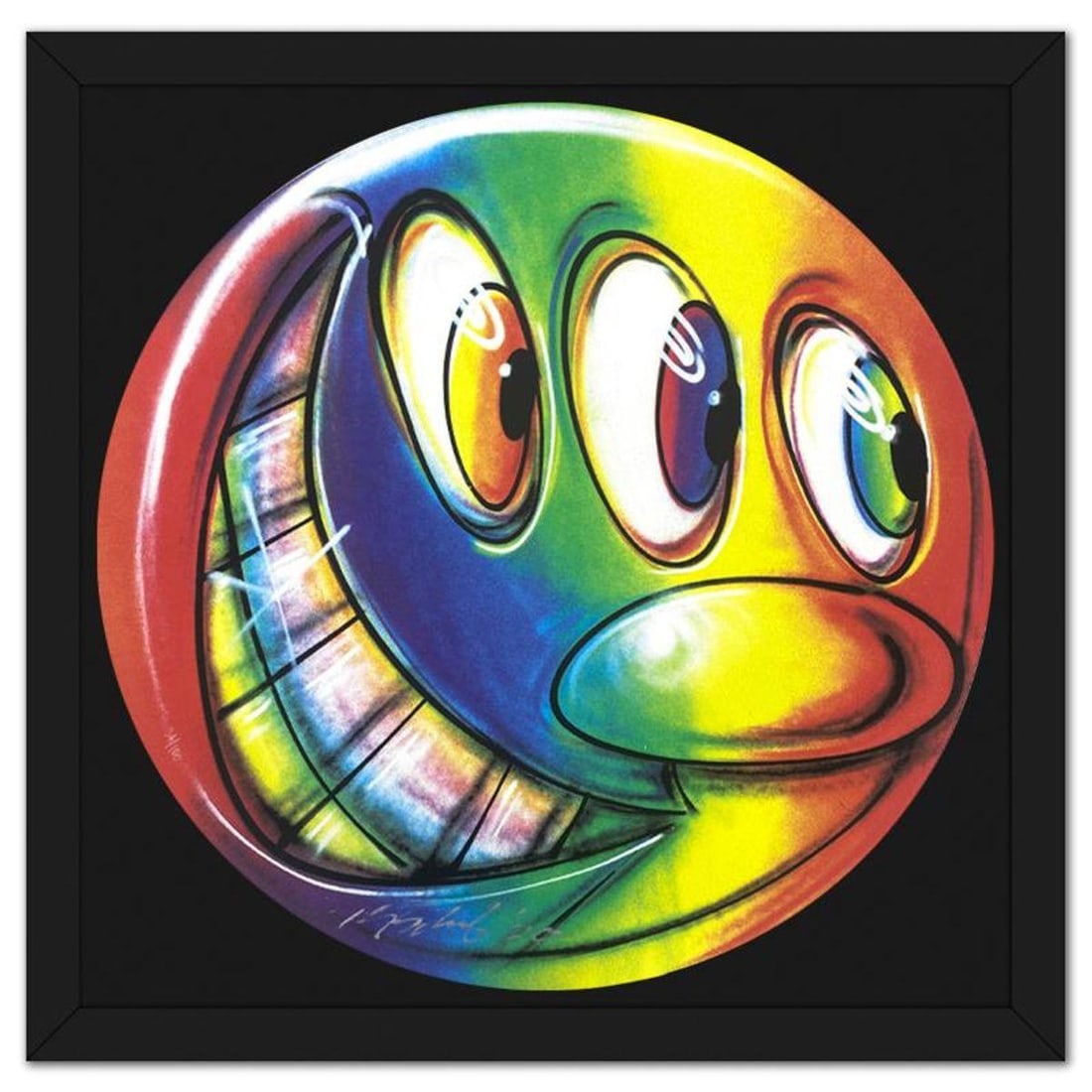Kenny Scharf, "Kalorzi" Framed Limited Edition Silkscreen, Numbered and Hand Signed with Letter of (1 of 2)