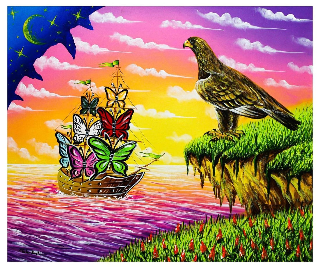 Eugene Poliarush- Original Oil on Canvas "Sunset Arrival": Artist: Eugene Poliarush. Medium: Original Oil on Canvas. Title: Sunset Arrival. Size: 20" x 24". Signature: Hand Signed by the artist. Certificate of Authenticity: From the publisher. Reference#: 135