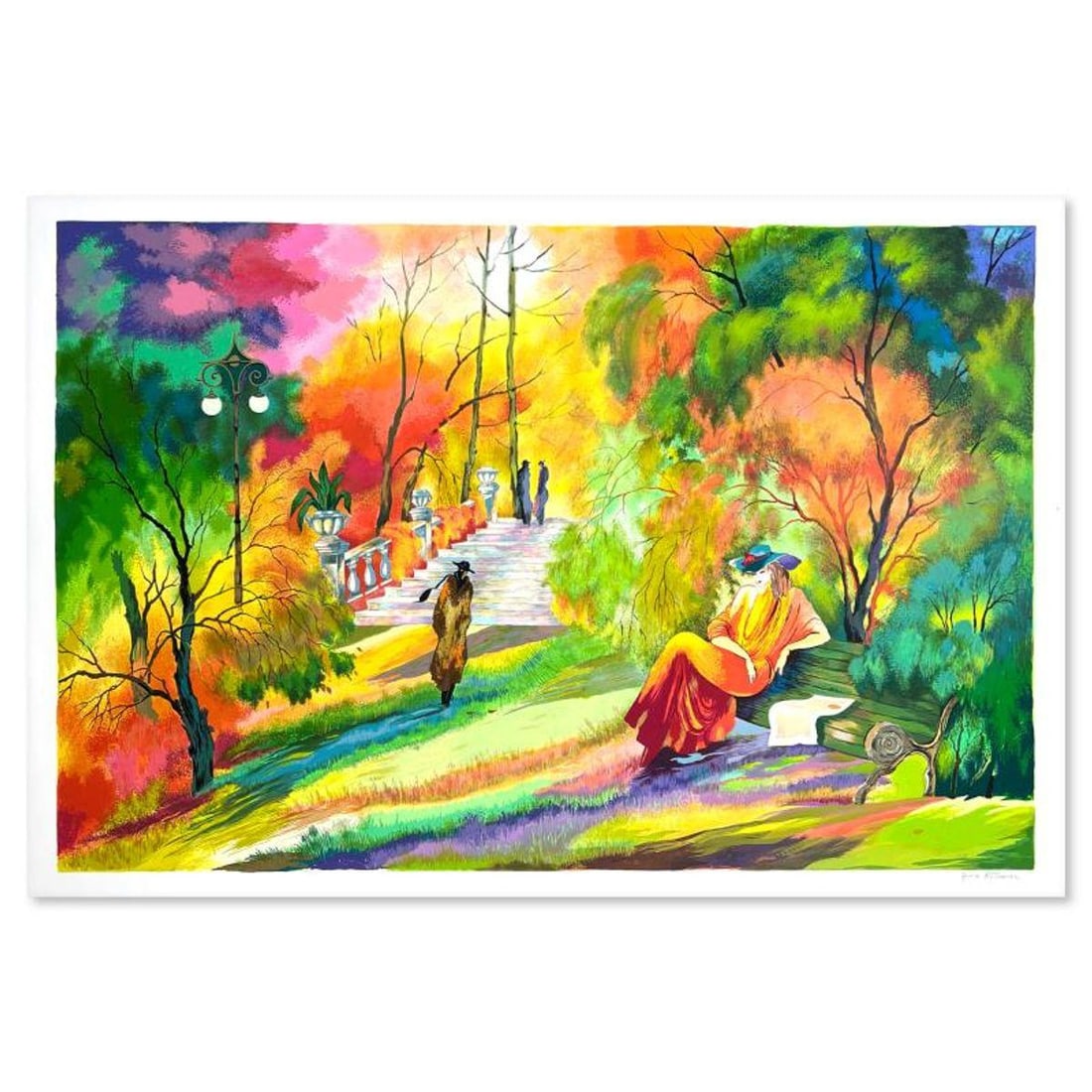 Zina Roitman, Limited Edition Serigraph, Hand Signed and Numbered, Letter of Authenticity.: This is a limited edition serigraph on paper by Zina Roitman. The piece comes hand signed by the artist, numbered, and with a letter of authenticity. Measures approximately 25" x 38". Reference#: 9335