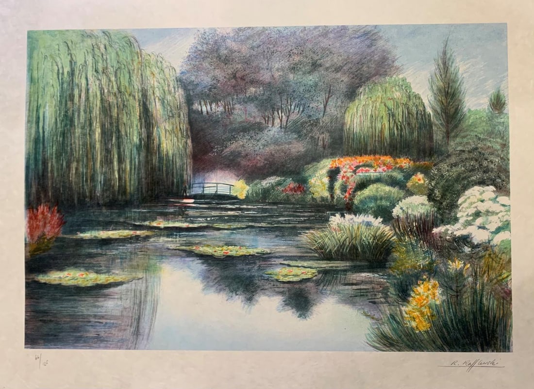 Rafllewski- Limited edition lithograph on rice paper: Artist: Rafllewski. Medium: Limited edition lithograph on rice paper. Size: 24" x 30". Signature: Signed. Reference#: 43325.