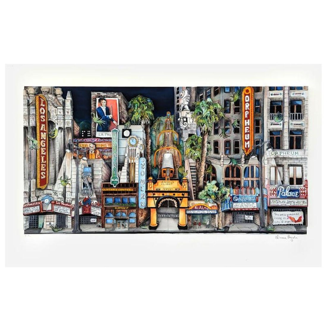 Linnea Pergola, "After the Santa Anas" 3D Limited Edition, Hand Signed with Letter of Authenticity.: After the Santa Anas is a limited edition 3D construct on paper by Linnea Pergola. The piece is numbered and hand signed by the artist. Includes letter of authenticity. Measures approximately 15" x 24