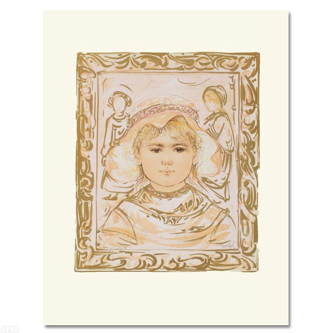 Martha Limited Edition Lithograph by Edna Hibel (1917-2014), Numbered and Hand Signed with: Martha is a limited edition lithograph on paper, numbered and hand signed by Edna Hibel (1917-2014). Includes Certificate of Authenticity! Measures approx. 18" x 22" (with border), 13" x 15" (image).