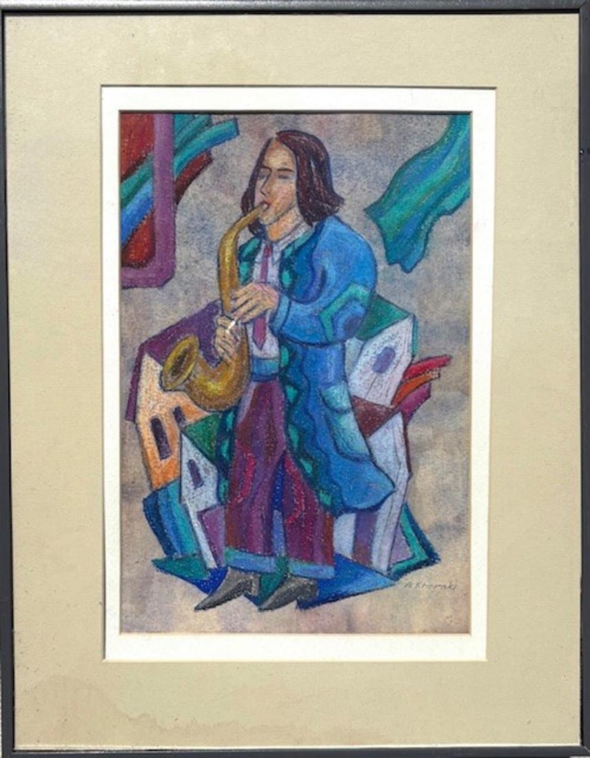 Alex Khonsky- Original pastel on paper: Artist: Alex Khonsky. Medium: Original pastel on paper. Measures approx. 16" x 20" (framed). Signature: Hand Signed. Reference#: 33506.