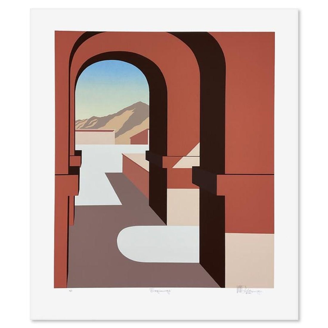 William Schlesinger (1915-2011), "Beginnings" Limited Edition Serigraph from an HC Edition, Hand: Beginnings is a limited edition serigraph from an HC Edition on paper by William Schlesinger (1915-2011), hand signed by the artist. Includes Letter of Authenticity. Measures approx. 28.5" x 28" (bord