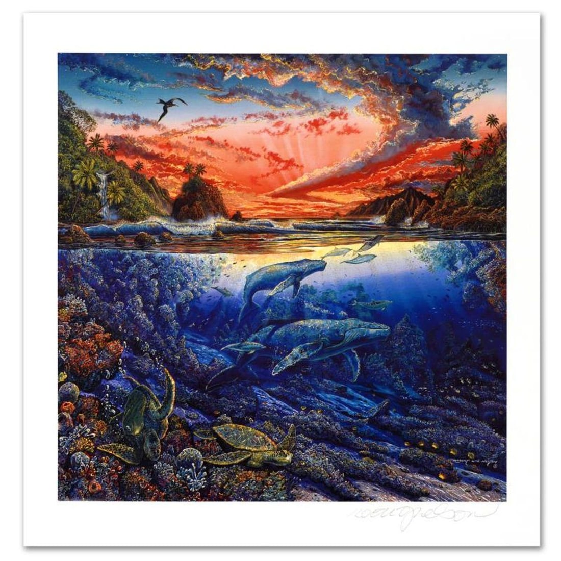 Robert Lyn Nelson, "Hana's Secret Magic" Limited Edition Mixed Media , Numbered and Hand Signed by: Captivating audiences worldwide, Nelson dazzles all with his incredible use of color and depth. "Hana's Secret Magic" is a limited edition mixed media print on paper, numbered and hand signed by Nelso