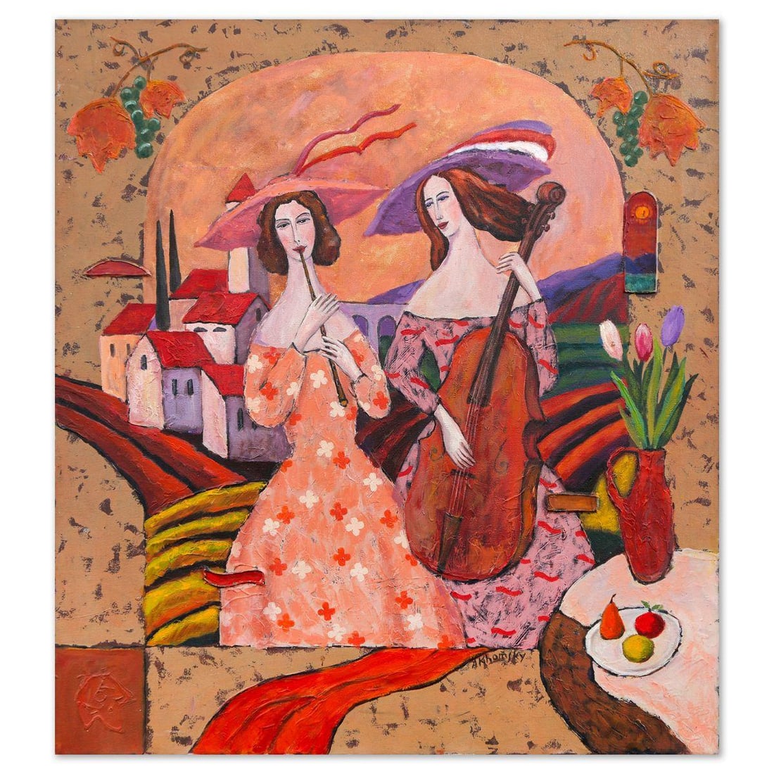 Alexander Khomsky- Original Oil on Canvas: Artist: Alexander Khomsky. Medium: Original Oil on Canvas. Size: 29" x 26". Signature: Hand Signed. Reference#: 10196.