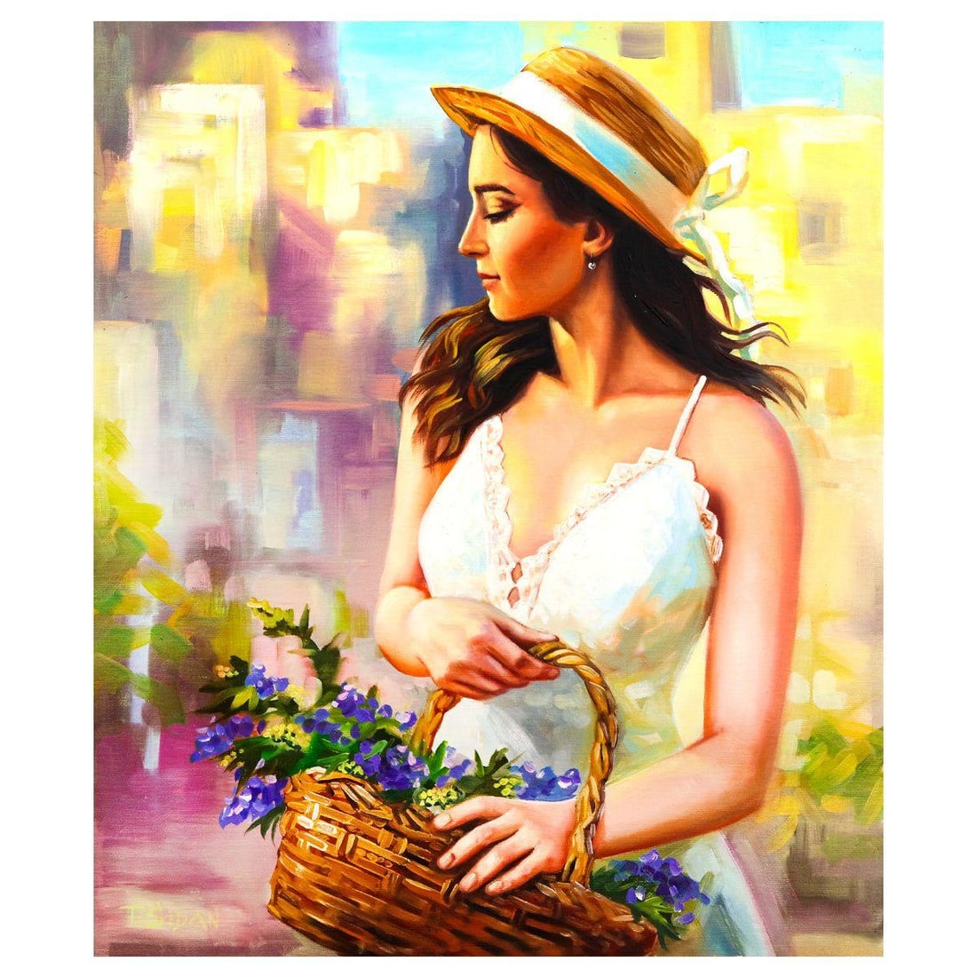 Taras Sidan- Original Oil on Canvas "Charlotte": Artist: Taras Sidan. Medium: Original Oil on Canvas. Title: Charlotte. Size: 24" x 30". Signature: Hand signed. Certificate of Authenticity: Is included. Reference#: 49075.