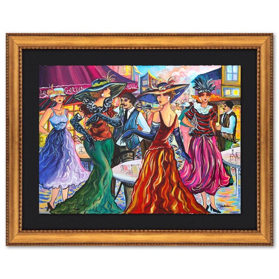 Patricia Govezensky- Original Watercolor on Paper "Celebration of Light": Artist: Patricia Govezensky. Medium: Original Watercolor on Paper. Title: Celebration of Light. Size: 22" x 30". Measures approx. 32" x 40" (framed). Signature: Hand signed. Certificate of Authenticit