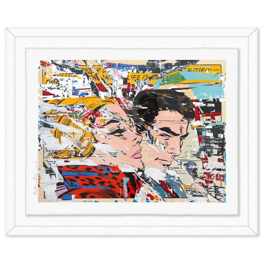 Mr. Brainwash- Silk Screen "You Drive Me Crazy": Artist: Mr. Brainwash. Medium: Silk Screen. Title: You Drive Me Crazy. Size: 23" x 29". Measures approx. 28" x 34" (framed). Signature: Hand signed and numbered by the artist. Certificate of Authentic