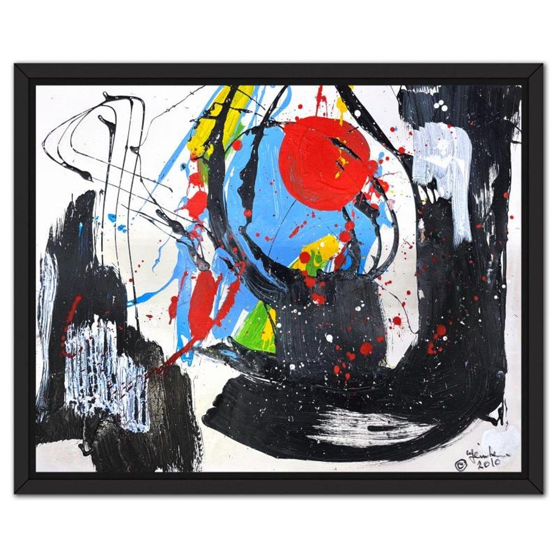 Jenik Cook, Framed Hand Signed Original Painting with Letter of Authenticity.: This is an original acrylic painting on paper by Jenik Cook. Hand signed by the artist, it includes Letter of Authenticity. This piece comes from the artist's personal collection. Measures approximate