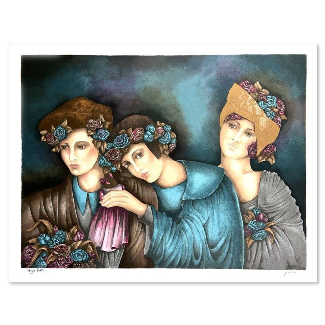 Haya Ran, "Brides Maids" Hand Signed, Numbered Limited Edition with Letter of Authenticity.: Brides Maids is a limited edition on paper by Haya Ran. The piece comes hand signed by the artist, numbered, and with a letter of authenticity. Measures approximately 17.5" x 23". Reference#: 93287.