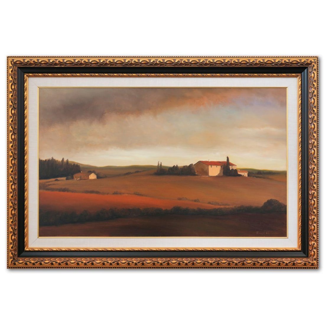 Robert White- "Villa in Tuscany": Artist: Robert White. Title: Villa in Tuscany. Size: 30" x 50". Measures approx. 42" x 62" (framed). Reference#: 74551.