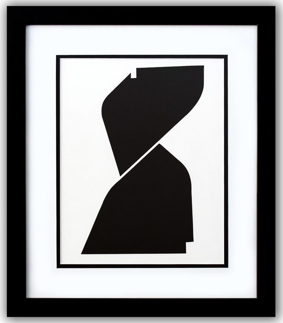 Victor Vasarely- Heliogravure Print "Untitled": Artist: Victor Vasarely. Medium: Heliogravure Print. Title: Untitled. Size: 14" x 11". Measures approx. 21" x 18" (framed). Additional: Custom Framed. Reference#: 21415.