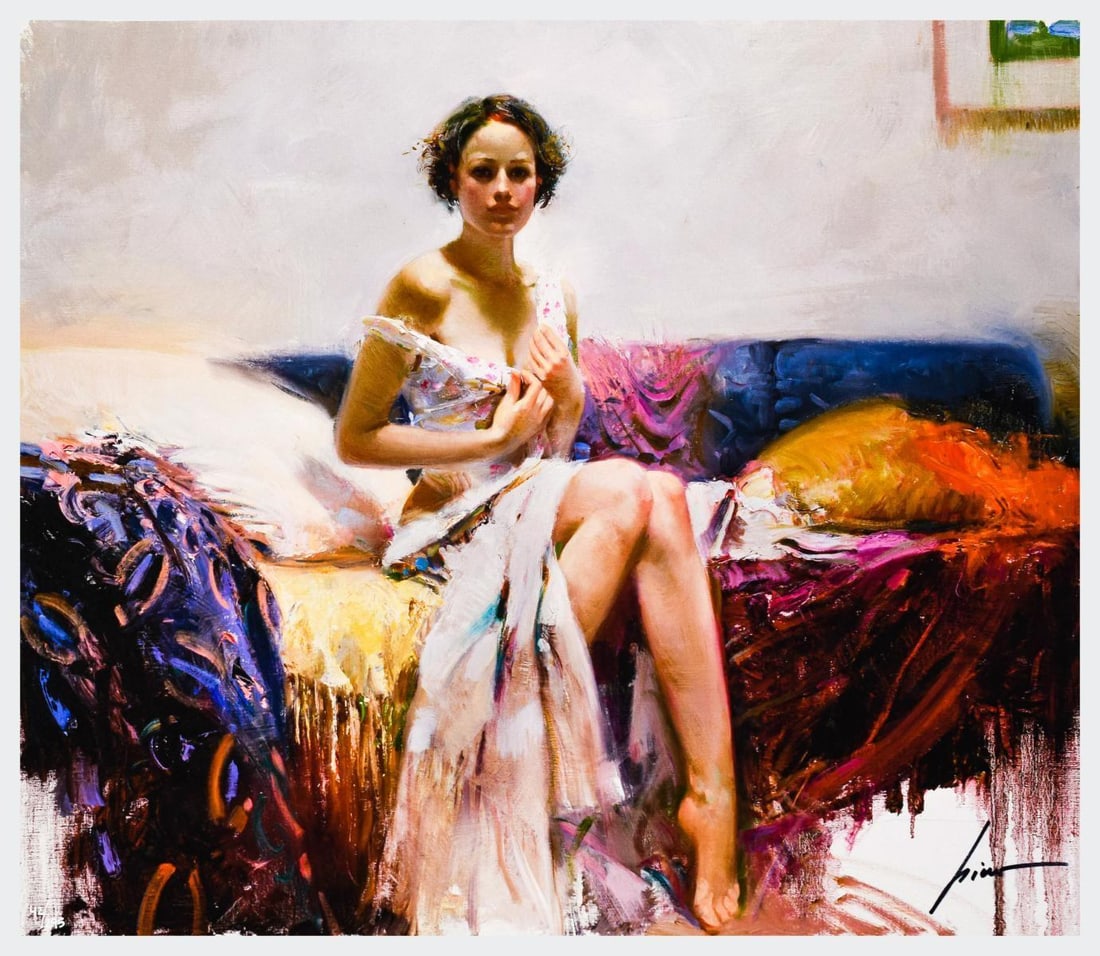 Pino (1939-2010)- Giclee on paper "Sweet Sensation": Artist: Pino (1939-2010). Medium: Giclee on paper. Title: Sweet Sensation. Size: 15" x 18". Reference#: 16361.