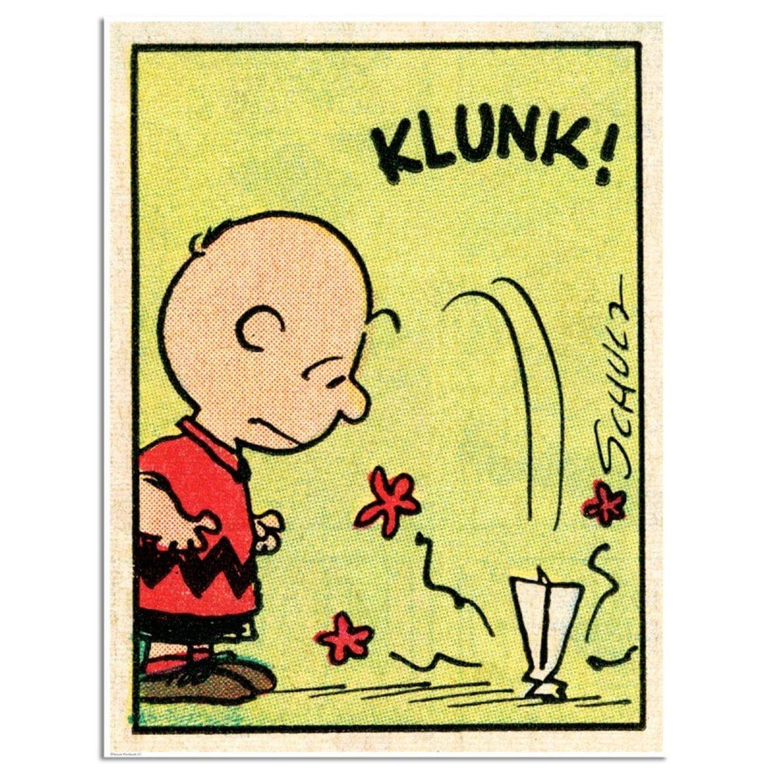 Peanuts, "Klunk" Hand Numbered Limited Edition Fine Art Print with Certificate of Authenticity.: A vibrant and striking edition portraying the simple yet emotive art of Charles. M. Schulz, creator of PEANUTS . You'll love the color, it really POPS in person! It looks incredible on the wall and wi