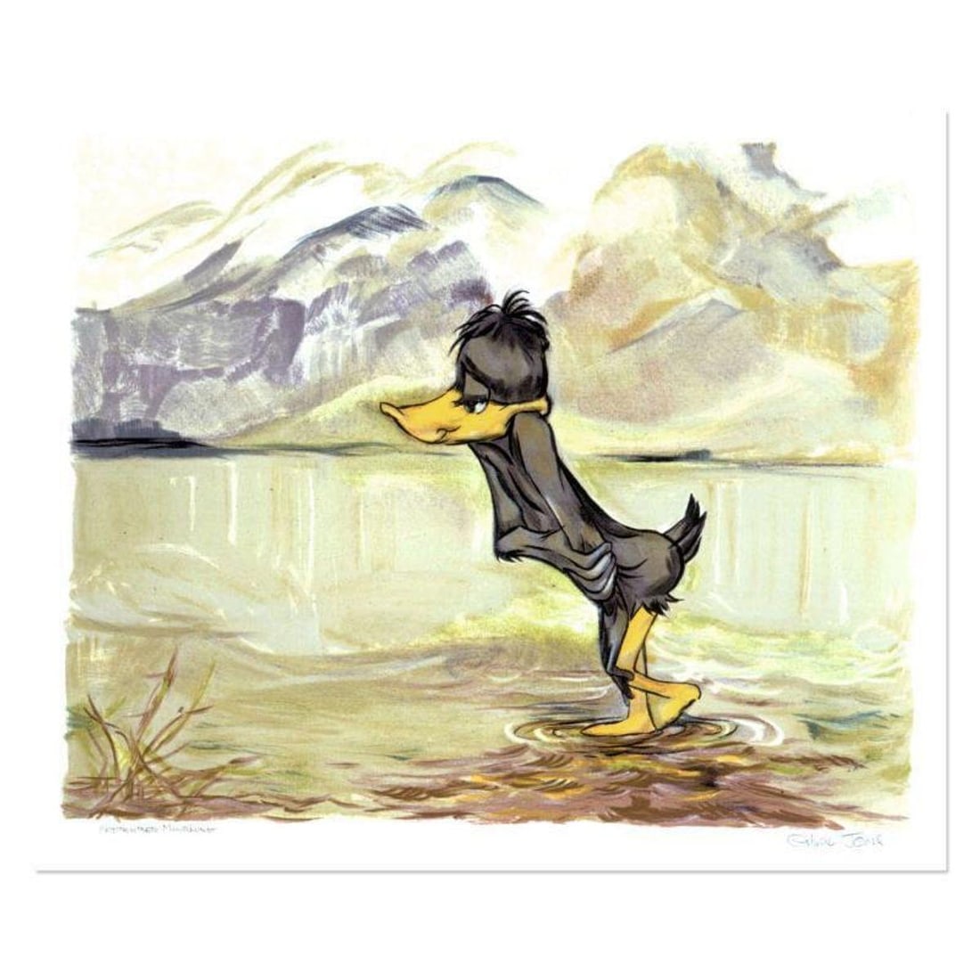 Chuck Jones "September Morn" Hand Signed Limited Edition Fine Art Stone Lithograph.: September Morn is a limited edition stone lithograph on paper. The piece is numbered, hand signed by Chuck Jones (1912-2002), and includes a Certificate of Authenticity! Measures Approx: 20" x 16" (im