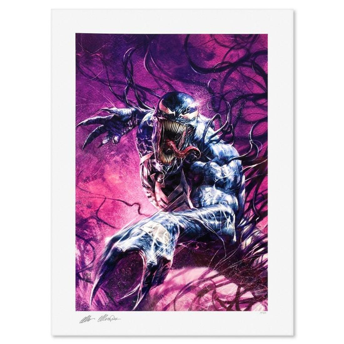 Marvel Comics & Marco Mastrazzo, "Venom #35 200th Issue Anniversary" Limited Edition, PP Numbered: Venom #35 200th Issue Anniversary is a limited edition giclee on paper from Marvel Comics and Marco Mastrazzo, PP numbered 3/4 and bearing the authorized signature of the artist. Includes Letter of Au