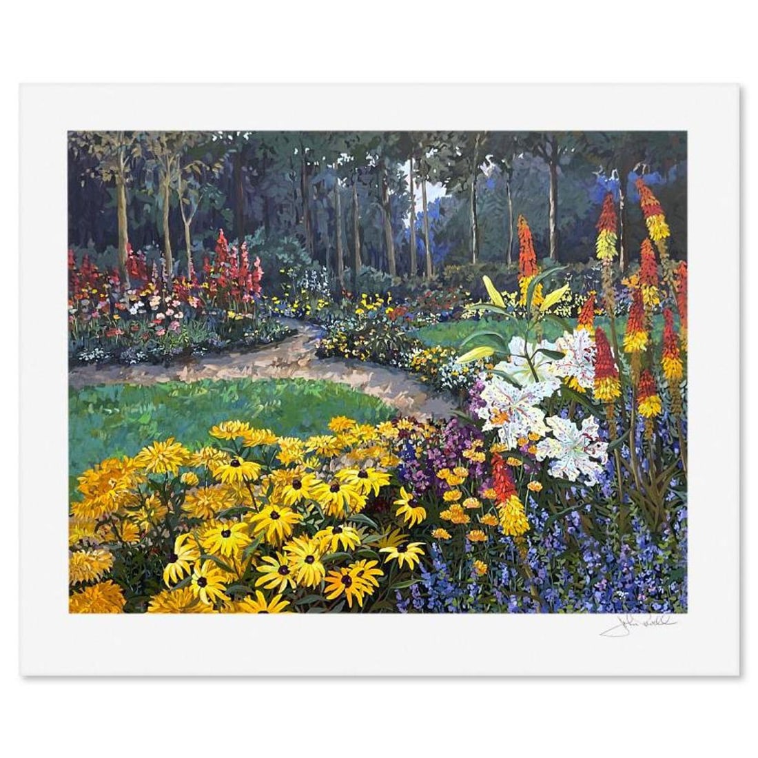 John Powell, "Enchanted Forest" Limited Edition Printer's Proof Serigraph, Numbered and Hand Signed: Enchanted Forest is a limited edition printer's proof serigraph on paper by John Powell, numbered and hand signed by the artist. Includes Letter of Authenticity. Measures approx. 29.5" x 35" (border),