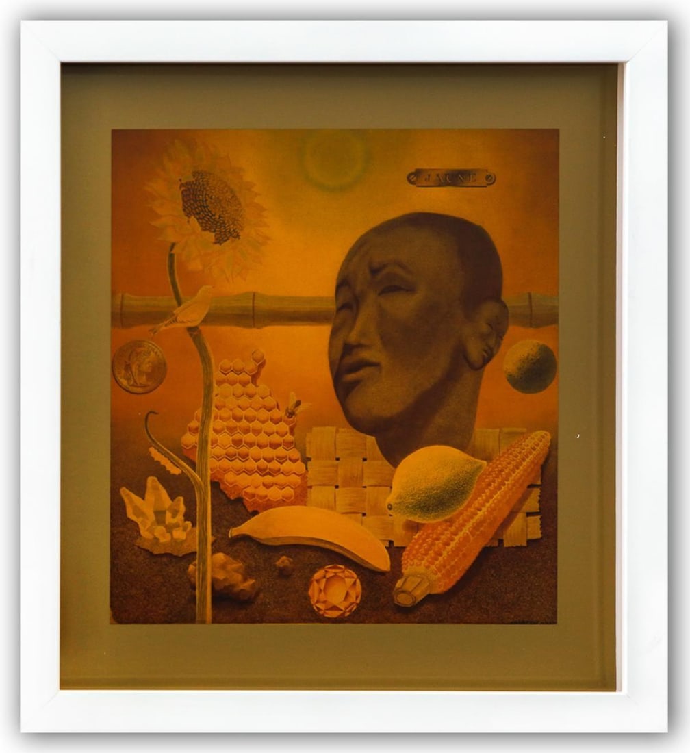 Victor Vasarely- Heliogravure Print "Untitled": Artist: Victor Vasarely. Medium: Heliogravure Print. Title: Untitled. Size: 12" x 11". Measures approx. 13" x 12" (framed). Additional: Custom Framed. Reference#: 21602.