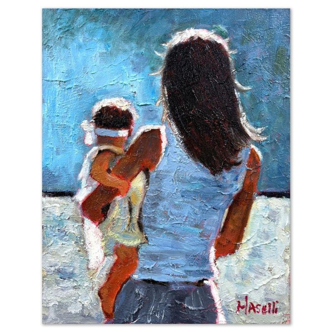 Michael Maselli, Original Painting on Canvas, Hand Signed with Letter of Authenticity.: This is an original painting on stretched canvas by Michael Maselli, hand signed by the artist. Includes Letter of Authenticity. Measures approx. 14" x 11" (image).