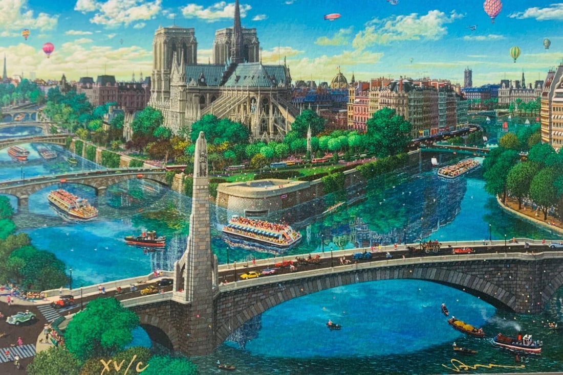 Alexander Chen- Limited edition giclee on paper "Norte dame": Artist: Alexander Chen. Medium: Limited edition giclee on paper. Title: Norte dame. Size: 5" x 7". Signature: Signed and numbered. Additional: Published 1996. Reference#: 48222.