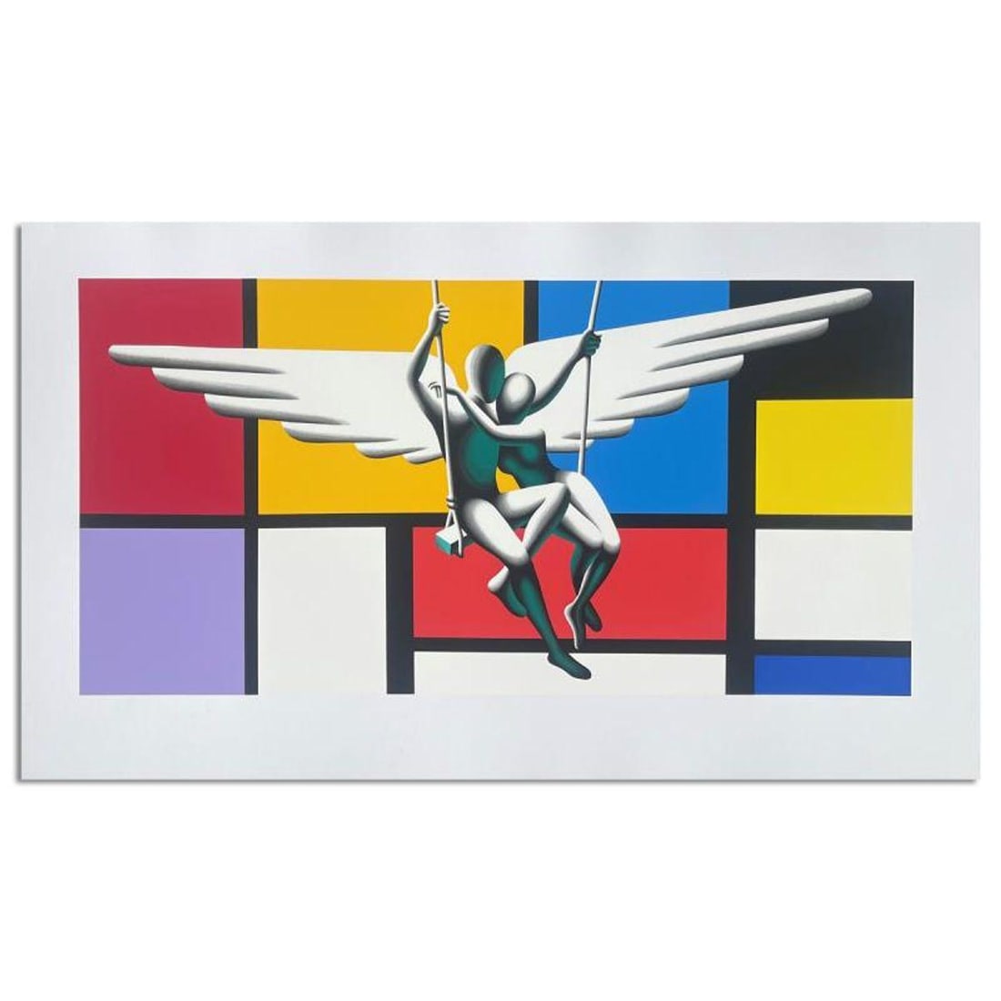 Mark Kostabi, "Timeless Moment" Hand Signed Limited Edition Serigraph with Letter of Authenticity.: Timeless Moment is a limited edition serigraph on paper by Mark Kostabi. Hand Signed by the artist, the piece comes numbered and with a letter of authenticity. Measures approximately 31.5" x 50.5" (wi