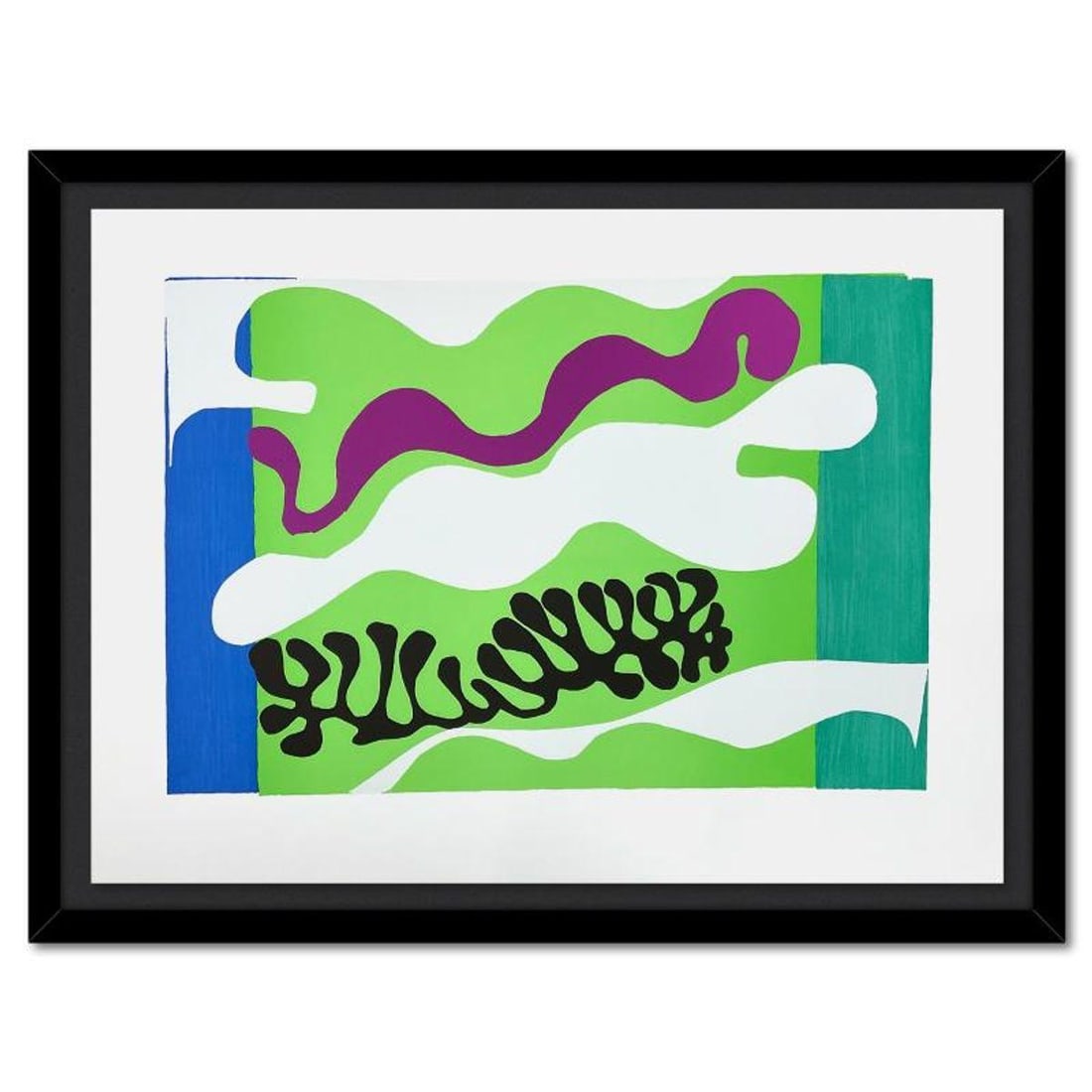 Henri Matisse 1869-1954 (After), "Le Lagon II (Lagoon II)" Framed Limited Edition Lithograph with: Le Lagon II (Lagoon II) is a limited edition lithograph by Henri Matisse (1869-1954). This piece comes from an edition of 200 authorized by the Matisse Estate; the edition number is not on the piece i