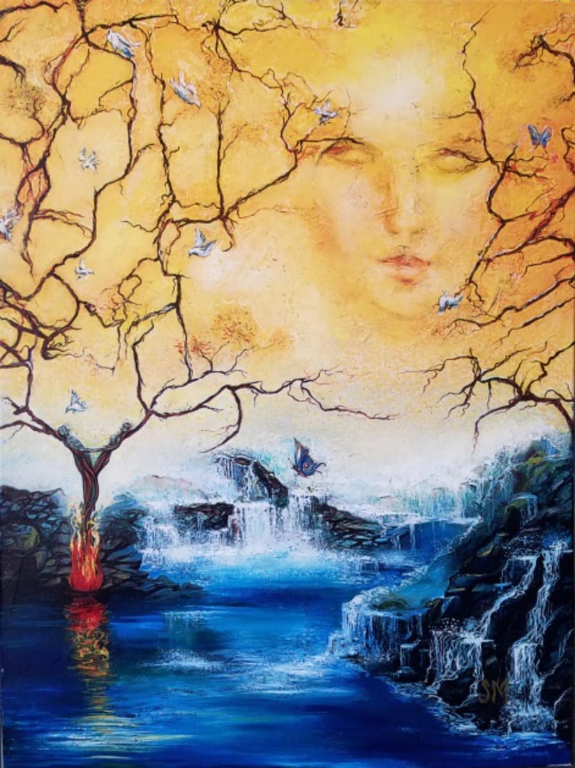 Sandy Murphy- Print on canvas "Conception": Artist: Sandy Murphy. Medium: Print on canvas. Title: Conception. Size: 24" x 18". Signature: Hand Signed and Numbered 10/10. Reference#: 28037.